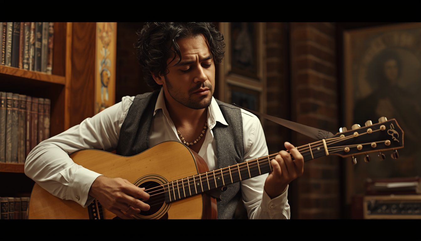 lucid-origin_podrias_hacer_una_imagen_una_persona_cantando_en_una_discografica_antigua-0