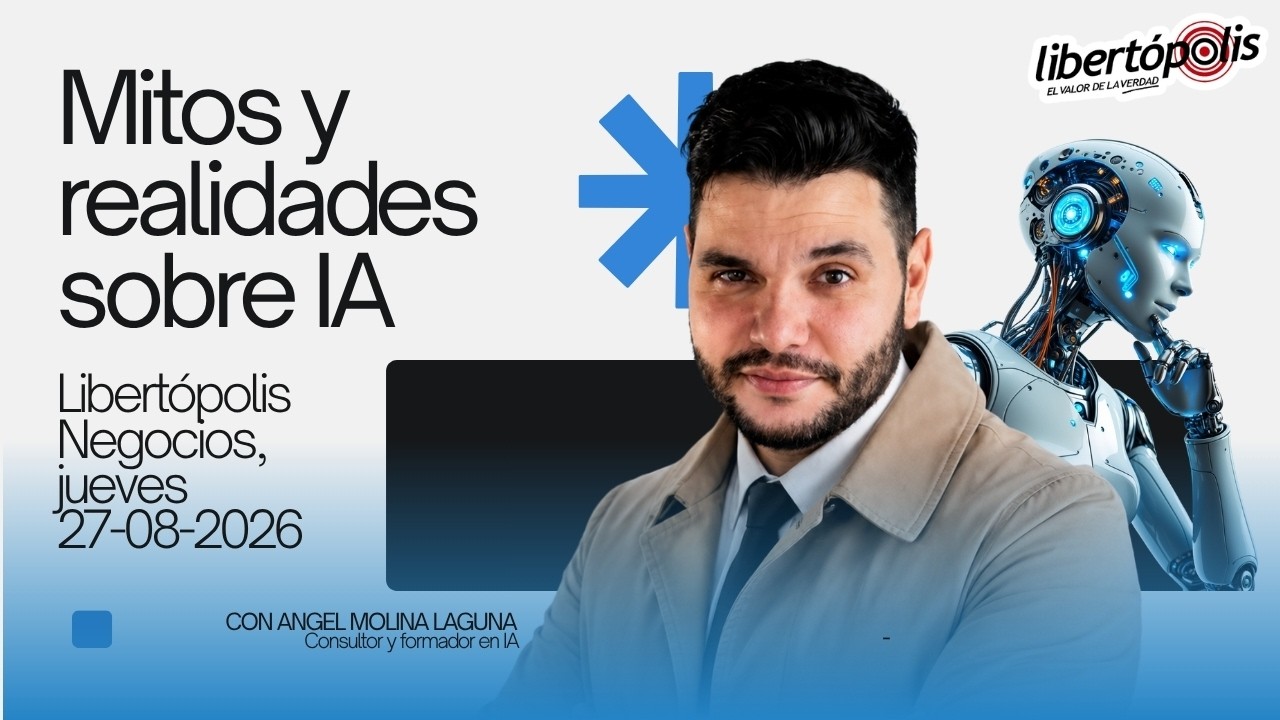 Ángel Molina entrevistado en Radio Libertópolis, Guatemala, sobre mitos y realidades de la inteligencia artificial